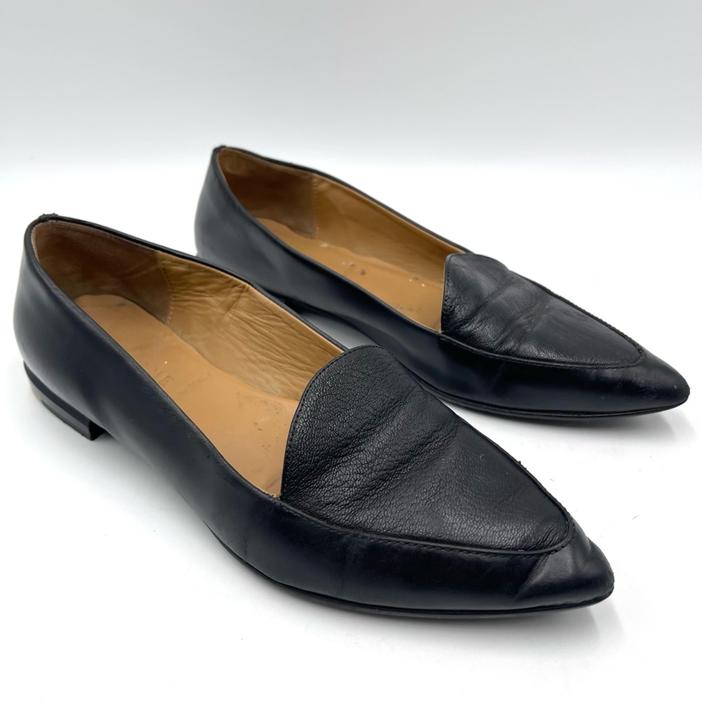 Everlane The Modern Point Black Leather Loafer Made in Italy 6.5